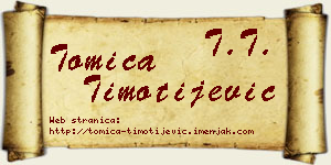 Tomica Timotijević vizit kartica